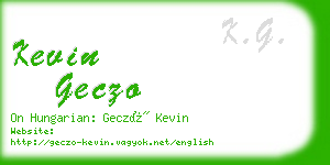 kevin geczo business card